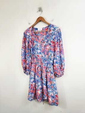 Gilner Farrar Floral Tie Waist Dress
